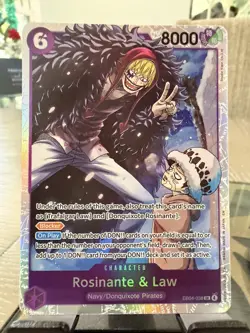 One Piece The Azure Sea’s Seven OP14-EB04 Rosinante & Law EB04-038 SR English- - Image 1