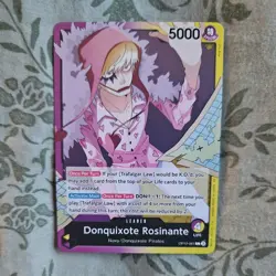 One Piece OP12-061 Donquixote Rosinante Leader English Trading Card TCG - Image 1