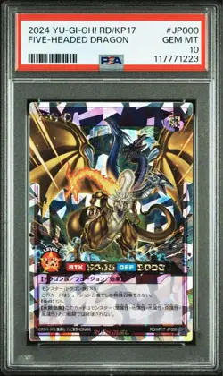 Yu Gi Oh Five God Dragon FGD PSA10 Over Rush Rare Japanese Card - Image 1