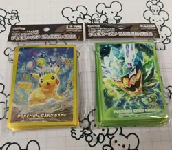 Pokemon Card Deck Shield Sleeves Terastal Pikachu and Orga Pon Set of 2 - Image 1
