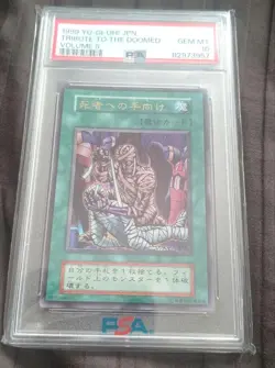 Yu Gi Oh Tribute to the Doomed PSA10 Ultra Rare Japanese Vintage Card - Image 1