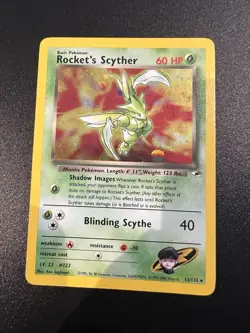 Rocket’s Scyther 13/132 Gym Heroes Unlimited 2000 Pokemon Card Holo Rare NM - Image 1
