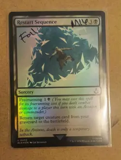 Restart Sequence #30 (Foil) (LP) Assassin's Creed ACR Magic MTG - Image 1