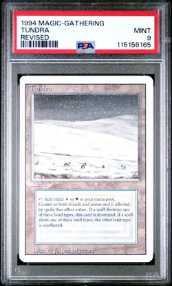 PSA 9 Tundra - Dual Land - Revised - 1994 Magic the Gathering Trading Card MTG - Image 1