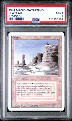 PSA 9 Plateau - Dual Land - Revised - 1994 Magic the Gathering Trading Card MTG - Image 1