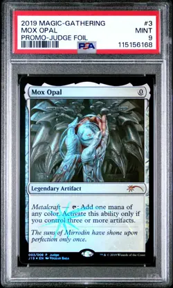 PSA 9 Mox Opal FOIL - 2019 Judge Promo - Magic the Gathering Trading Card MTG - Image 1