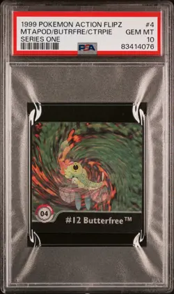 Pokemon Caterpie Metapod Butterfree #4 Action Flipz Series One PSA 10 GEM MINT - Image 1