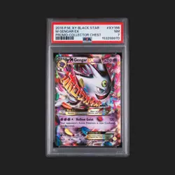 2016 POKEMON XY BLACK STAR PROMO COLLECTOR CHEST #XY166 M GENGAR EX PSA 7 - Image 1