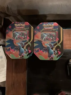 Pokemon - TCG - Mega Charizard X ex Tin Lot Of 2 - Image 1