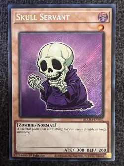 Yugioh Skull Servant BLMM-EN002 1st Edition Secret Rare NM - Image 1