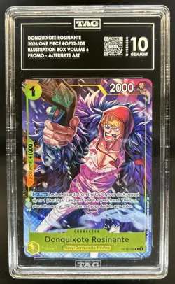 2026 One Piece Donquixote Rosinante Illustration Alt Art Promo #OP12-108 TAG 10 - Image 1