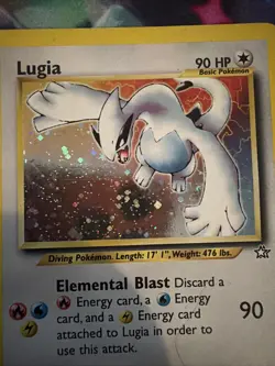 Pokemon Lugia Holo Rare TCG Card 9/111 Neo Genesis 90 HP Basic Unlimited - Image 2