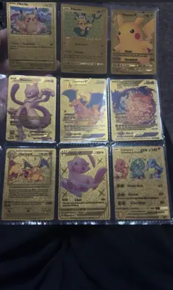 Pokemon Gold Metal Cards Lot - Charizard Pikachu Mewtwo Blastoise Morpeko - Image 2
