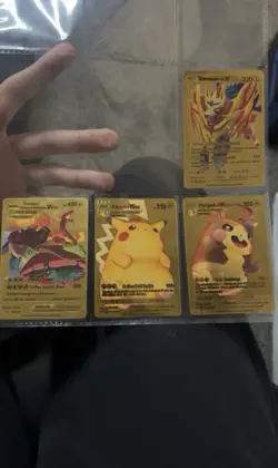 Pokemon Gold Metal Cards Lot - Charizard Pikachu Mewtwo Blastoise Morpeko - Image 5