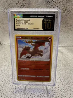 CGC Pristine 10 Radiant Charizard Holo Crown Zenith 2023 Pokemon Card #020 - Image 1