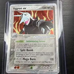 Pokemon TCG Aggron EX 89/100 EX Crystal Guardians 2006 Holo Rare Card - Image 1
