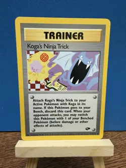 Pokemon TCG Koga’s Ninja Trick 115/132 Gym Challenge WOTC Vintage Trainer Card - Image 1