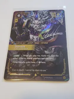 League of Legends Darius Executioner Champion Unit Signature Foil Card 236/221 - Image 3