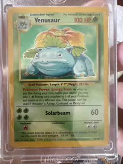 Venasaur and Ninetails Base Set Pokemon Card HP - Image 3