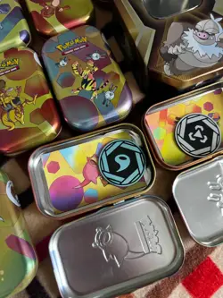 Pokemon 151 TCG Display EMPTY Mini Tins With Coins And Art Card Complete Set - Image 2