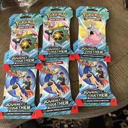 Pokemon TCG (6) Booster Packs Journey Together S&V Lot 🔥Cards 10 Per Pack! - Image 1