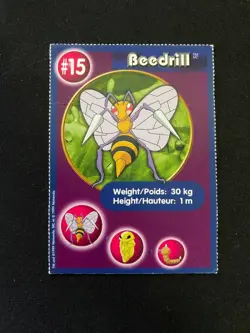 1999 Pokemon The First Movie - Collectible Scene Magazine Card #1 Beedrill - Image 2