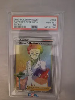 Pokemon Cards: Sword & Shield Rainbow Rare: Professor's Research 209/202: PSA 10 - Image 1