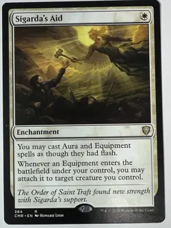 Sigarda's Aid Commander Legends Rare Enchantment Regular White 384 2020 MTG - Image 1