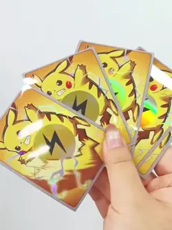 Pokemon TCG Laser Card Sleeves Energy&Pikachu Charizard Espeon fan - made - Image 2