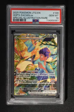 Hop's Zacian Ex 186 PSA 10 Gem Mint - Journey Together - Pokemon - Image 1