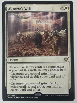 Akroma's Will Commander Legends Rare Instant Regular White 003/361 MTG - Image 1