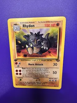 RHYDON #45/64 JUNGLE 1ST EDITION 1999 POKEMON TCG - Image 1