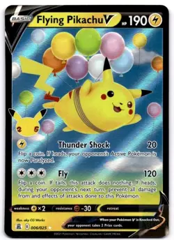 Flying Pikachu V 006/025 Holo V Rare Celebrations Pokemon Holo Near Mint - Image 1