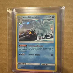 Alolan Ninetales 28/147 Pokemon Burning Shadows Cracked Ice holo - Image 1