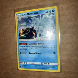 Alolan Ninetales 28/147 Pokemon Burning Shadows Cracked Ice holo - Image 2