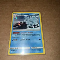 Alolan Ninetales 28/147 Pokemon Burning Shadows Cracked Ice holo - Image 3