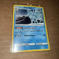 Alolan Ninetales 28/147 Pokemon Burning Shadows Cracked Ice holo - Image 4