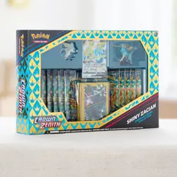 Pokemon Crown Zenith Shiny Zacian Premium Figure Collection Box 11 Booster Packs - Image 1