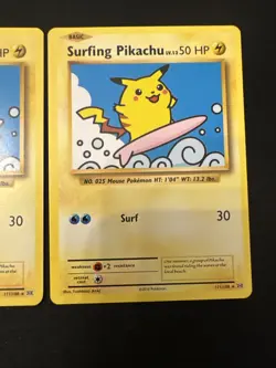 2 Pokemon TCG Surfing Pikachu XY Evolutions 111/108 2016 NM - Image 3