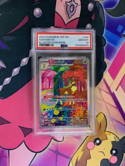 Pokemon Sawsbuck Temporal Forces Illustration Rare #166 PSA 10 Gem Mint - Image 1