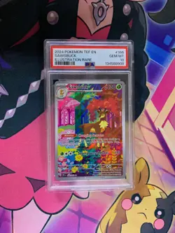 Pokemon Sawsbuck Temporal Forces Illustration Rare #166 PSA 10 Gem Mint - Image 2
