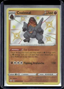 2021 Pokemon SWSH Shining Fates Coalossal Shiny Vault #SV069/SV122 - Image 1