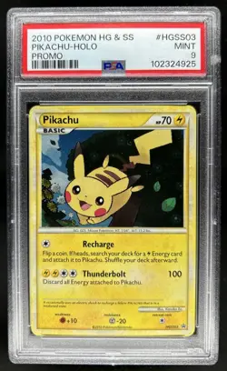 2010 Pokemon HGSS Black Star Promos Pikachu #HGSS03 PSA 9 - Image 1