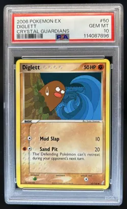 2006 Pokemon EX Crystal Guardians Diglett #50/100 PSA 10 GEM MINT - Image 1