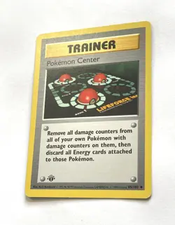 Pokemon Center 85/102 Trainer 1st Edition Base Set LP Light Play Shadowless - Image 2