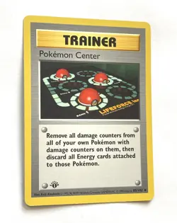 Pokemon Center 85/102 Trainer 1st Edition Base Set LP Light Play Shadowless - Image 3