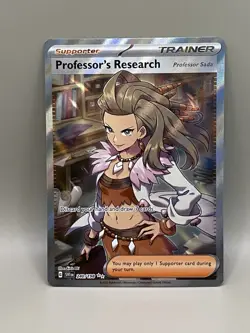 Pokemon TCG Professor's Research 240/198 Scarlet and Violet Full Art - NM - Image 1