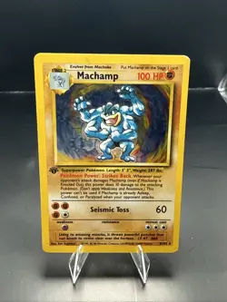 Pokemon TCG Machamp Base Set 8/102 Holo 1st Edition Holo Rare B - Image 1