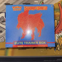 Sword and Shield Base Set ETB Elite Trainer Box Zamazenta Pokemon TCG Sealed - Image 1