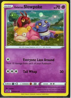 2021 Pokemon Galarian SLOWPOKE SWSH126 -BLACK STAR RARE PROMO- COSMOS HOLO -NM/M - Image 1